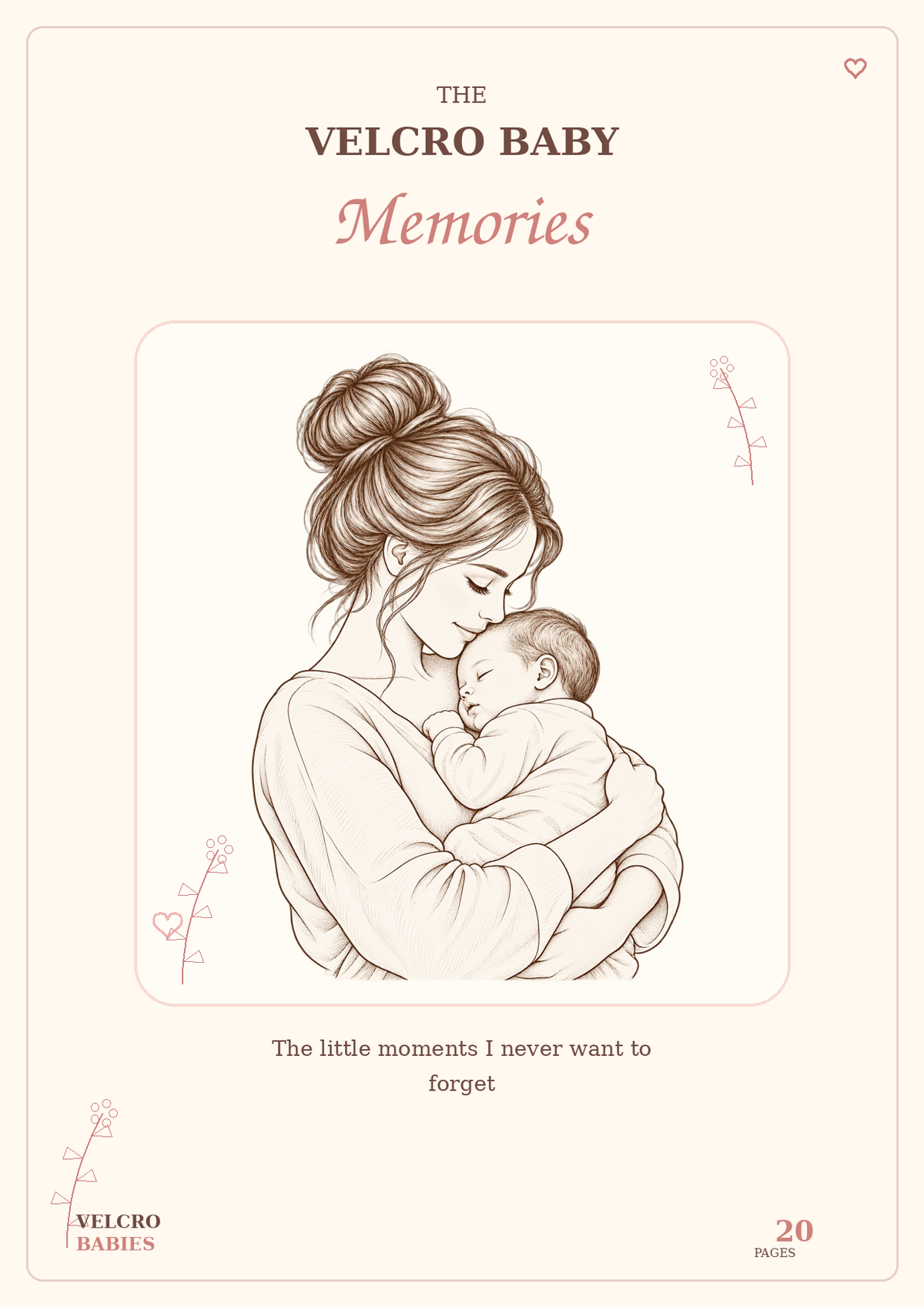 The Velcro Baby Memories Book 20-page printable cover