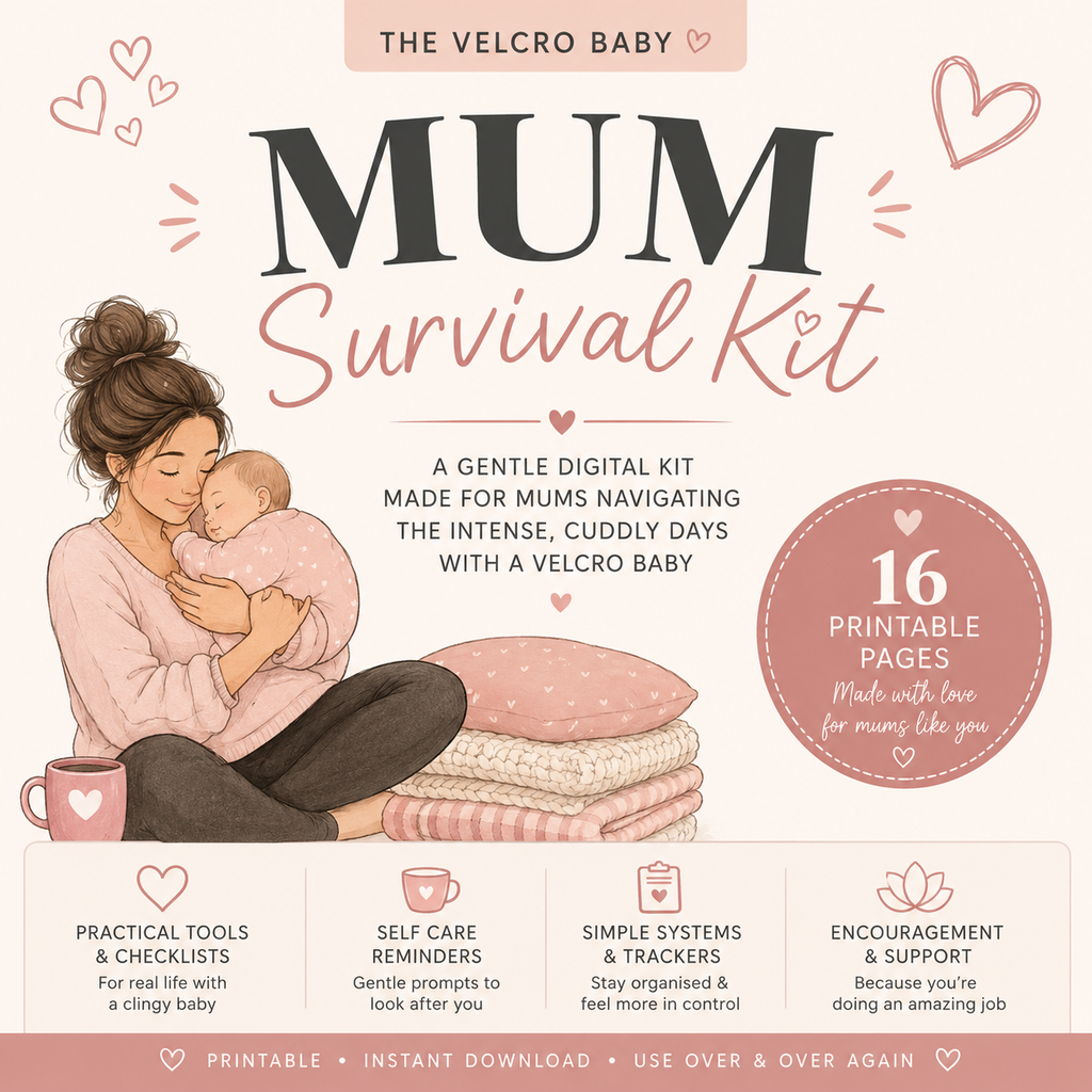 The Velcro Baby Mum Survival Kit digital printable cover