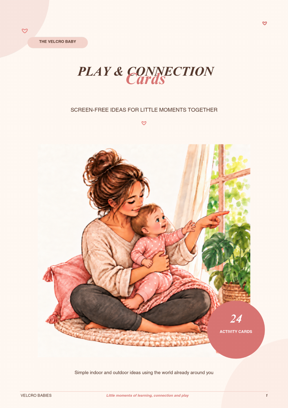 The Velcro Baby Play & Connection Cards – 24 screen-free activity cards